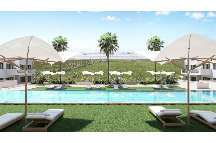 Torrevieja, Apartments overlooking the pink lake