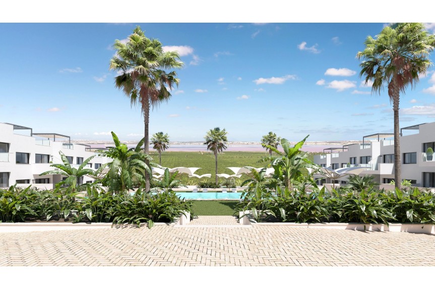Torrevieja, Apartments overlooking the pink lake