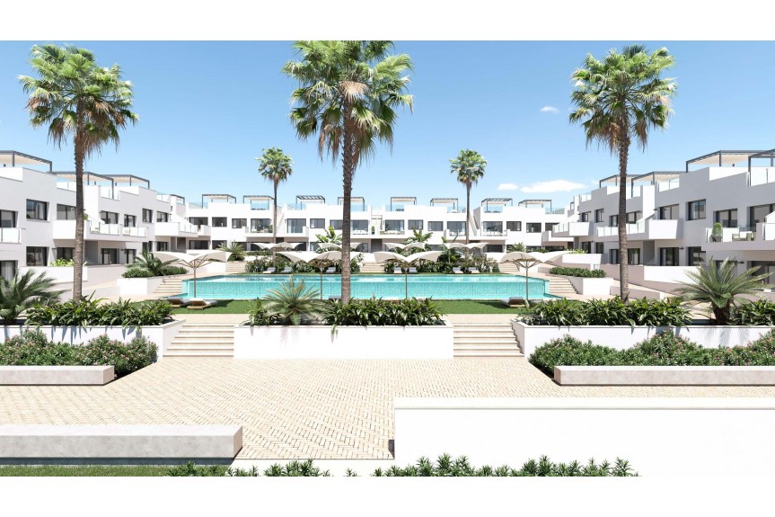 Torrevieja, Apartments overlooking the pink lake