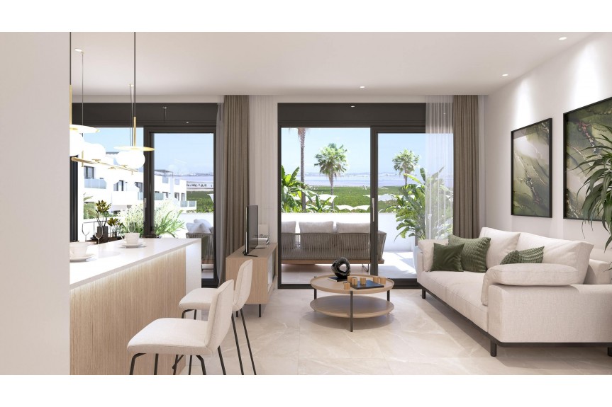 Torrevieja, Apartments overlooking the pink lake