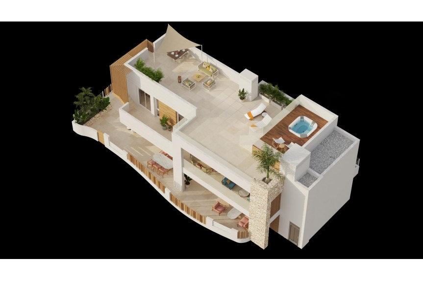 San Juan de los Terreros, Bungalowy i wille