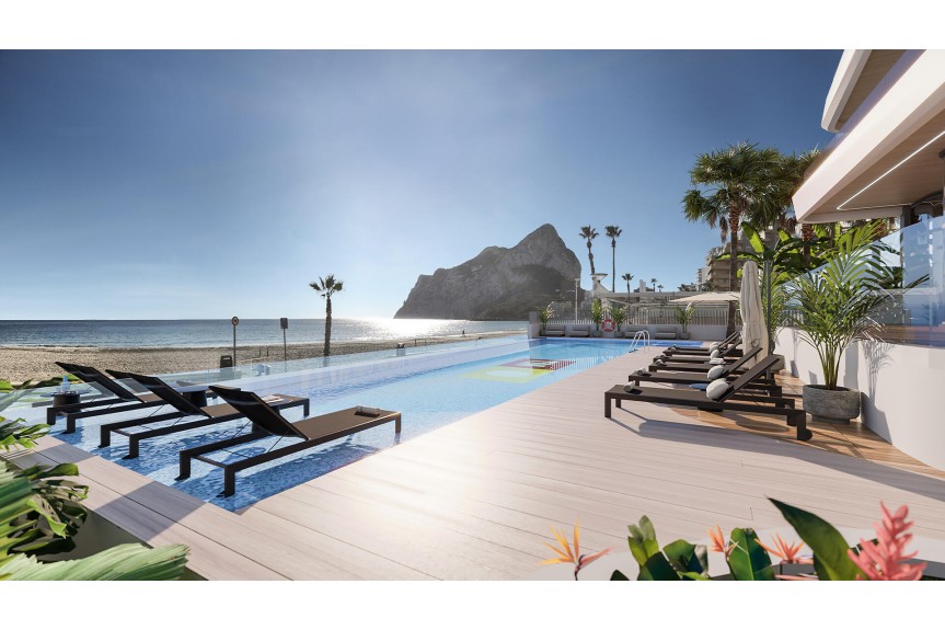Calpe, Luxury beachfront apartments and duplexes at La Fossa Beach in Calpe