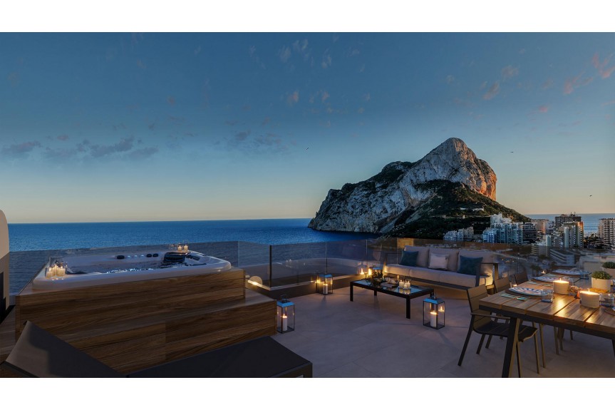 Calpe, Luxury beachfront apartments and duplexes at La Fossa Beach in Calpe